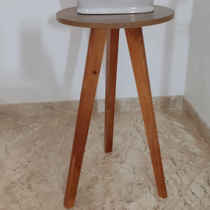 Mesa de Canto de Sala e Apoio Lateral Eiffel Wood