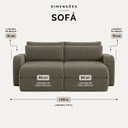 Ver imagem 4 de Sofá Retrátil 2 Lugares Veludo Apolo 1,90 Mts Café