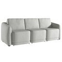 Ver imagem 6 de Sofá Cama Modulado Retrátil e Reclinável Decorativo Varsóvia 306cm Linho Cinza G33 - Gran Belo