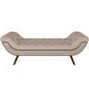 Ver imagem 5 de Puff Recamier Decorativo com Tachas 160 cm Santorini P05 Linho Bege Escuro - Lyam Decor