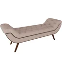 Ver imagem 6 de Puff Recamier Decorativo com Tachas 160 cm Santorini P05 Linho Bege Escuro - Lyam Decor