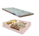 Ver imagem 3 de Cama Casal Montessoriana Infantil Princesa Grade de Proteção Lateral + Colchão D23 -rosa