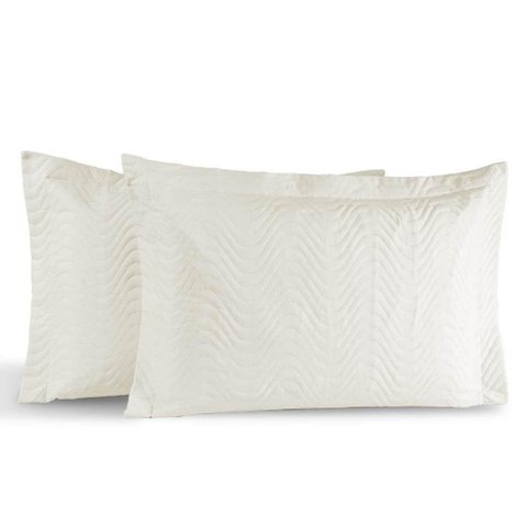 Kit Portas Travesseiros Gold Percal 200 Fios Algodão 50cm X 70cm 2 Peças - Palha