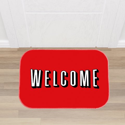 Tapete de Entrada Estampas Divertidas Antiderrapante Welcome