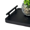 Ver imagem 3 de Bandeja Decorativa Cantinho do Café Servir Alças Bar 46x26:preto Fosco/preto Fosco