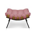 Ver imagem 2 de Puff Costela Suede Base Metálica Pallazio Rosê