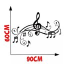 Ver imagem 2 de Adesivo Decorativo Notas Musicais Clave Música