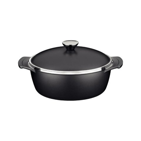 Caçarola Tramontina Lyon em Alumínio Starflon 24 cm 3,7 Litros Preto