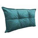 Ver imagem 1 de Almofada Cheia 90x45 para Puff Cama Solteiro - Suede Verde Petróleo