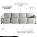 Ver imagem 3 de Sofá Cama Modulado Retrátil e Reclinável Decorativo Varsóvia 396cm Bouclê Cinza G33 - Gran Belo