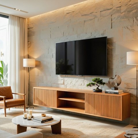 Rack para Tv até 75 Polegadas 100% Mdf Suspenso 180cm Zeus