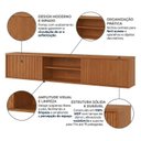 Ver imagem 3 de Rack Ripado Suspenso para TV até 75 Polegadas 100% MDF 180cm Zeus