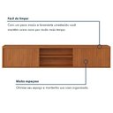 Ver imagem 7 de Rack Ripado Suspenso para TV até 75 Polegadas 100% MDF 180cm Zeus