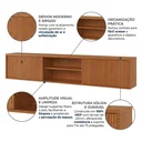 Ver imagem 3 de Rack Suspenso para TV até 75 Polegadas 100% MDF 180cm Zeus