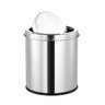 Lixeira em Inox Basculante 12 Litros Cesto de Lixo Tampa Giratoria Vai e Vem Luxo Grande Banheiro - 1