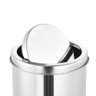 Lixeira em Inox Basculante 12 Litros Cesto de Lixo Tampa Giratoria Vai e Vem Luxo Grande Banheiro - 6