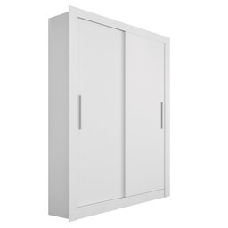 Guarda Roupa Solteiro Grande 2 Portas Glass Branco Caemmun - 1