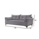 Ver imagem 3 de Sofá 3 Lugares Living Linho M-97 Martins Cinza