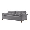 Ver imagem 1 de Sofá 3 Lugares Living Linho M-97 Martins Cinza