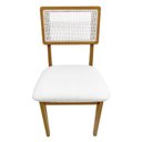 Ver imagem 6 de Conjunto Mesa de Jantar Kit Mesa + Cadeiras 4 Lugares Tampo MDF Tela Palha Sintética Bouclé Off