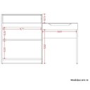 Ver imagem 2 de Penteadeira Escrivaninha com Espelho 2 Portas 1 Gaveta Theo Cinamomo/off White