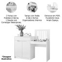 Ver imagem 6 de Penteadeira Escrivaninha com Espelho 2 Portas 1 Gaveta Theo Cinamomo/off White