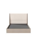 Ver imagem 4 de Cama Estofada Queen com Cabeceira Ayla - Linho Texturizado Off White C/ Pu Fendi