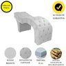 Maca Estética Estofada Reclinável Ergonômica Suede Ludmilla:branco - 5