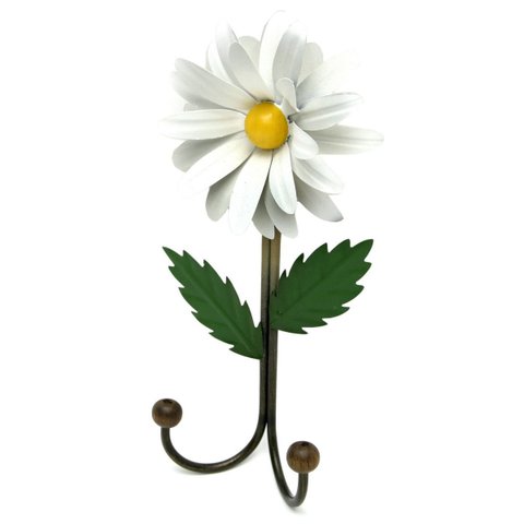 Cabide para Bolsas de Quarto em Ferro Artesanal com Flor de Lata Libertas Rosas Artesanato Margarida