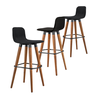 Kit 3 Banquetas Linea Base Madeira Cozinha Bar Bancada Alta:preto/preto - 2