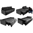 Ver imagem 7 de Sofá Sem Caixa Retrátil Reclinável 2,15m Cama inBox Versátil com Pillow Top e Molas Velusoft