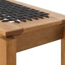 Ver imagem 2 de Banco Trama com 4 Lugares em Madeira Stain Jatoba com Assento em Corda Cor Preta 2,20 Mt (larg) -
