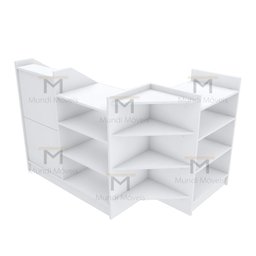 BALCÃO CAIXA VITRINE CANTO RETO M234.2021.B (CAIXA DIREITO) MUNDI MOVEIS - 4