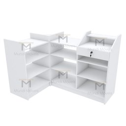 BALCÃO CAIXA VITRINE CANTO RETO M234.2021.B (CAIXA DIREITO) MUNDI MOVEIS - 3
