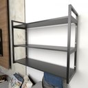 Ver imagem 1 de Prateleira Industrial com Três Níveis - Aço Preto - 68x30x90cm