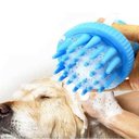 Ver imagem 2 de Pente Escova Cães Massagem Silicone Cleaning:azul