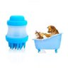 Pente Escova Cães Massagem Silicone Cleaning:azul - 4