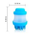 Ver imagem 3 de Pente Escova Cães Massagem Silicone Cleaning:azul