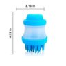Pente Escova Cães Massagem Silicone Cleaning:azul - 3