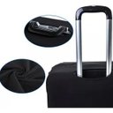 Ver imagem 7 de Capa Mala Bagagem Viagem c/ Ziper Preta Grande 32kg Elastano