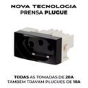 Ver imagem 2 de Espelho 4x2 Conjunto 2 Tomadas 10a ou 20a Margirius