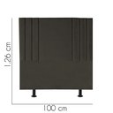 Ver imagem 3 de Cabeceira Estofada Grécia 100cm Solteiro Para Cama Box Quarto Linho Marrom - Gat Magazine