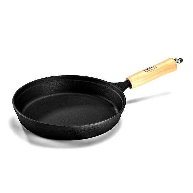 Frigideira Tradição Ferro Cabo Madeira Panela Mineira 24cm Frigideira Tradição Ferro Cabo Madeira Panela Mineira 24cm