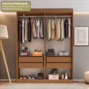 Ver imagem 4 de Guarda-Roupa Closet 2 Módulos Roupeiro sem Portas 4 Gavetas Versatille Yescasa
