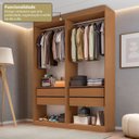 Ver imagem 5 de Guarda-Roupa Closet 2 Módulos Roupeiro sem Portas 4 Gavetas Versatille Yescasa