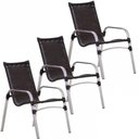 Ver imagem 1 de 3 Cadeiras Emily Alumínio Área Jardim Piscina Trama Original Tabaco