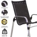 Ver imagem 3 de 3 Cadeiras Emily Alumínio Área Jardim Piscina Trama Original Tabaco