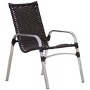 Ver imagem 5 de 3 Cadeiras Emily Alumínio Área Jardim Piscina Trama Original Tabaco