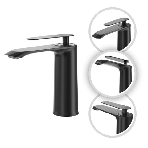 Torneira Banheiro Misturador 100% Metal Premium Moscou Preto