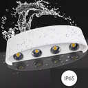 Ver imagem 5 de 4 Luminárias Arandela (Cor Branca) Meia Lua De Sobrepor LED 8W Bivolt IP65 Cor Da Luz Branco Quente 